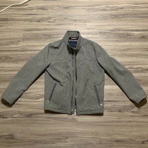 Adult Mens Medium Tommy Hilfiger Grey Polyester Jacket